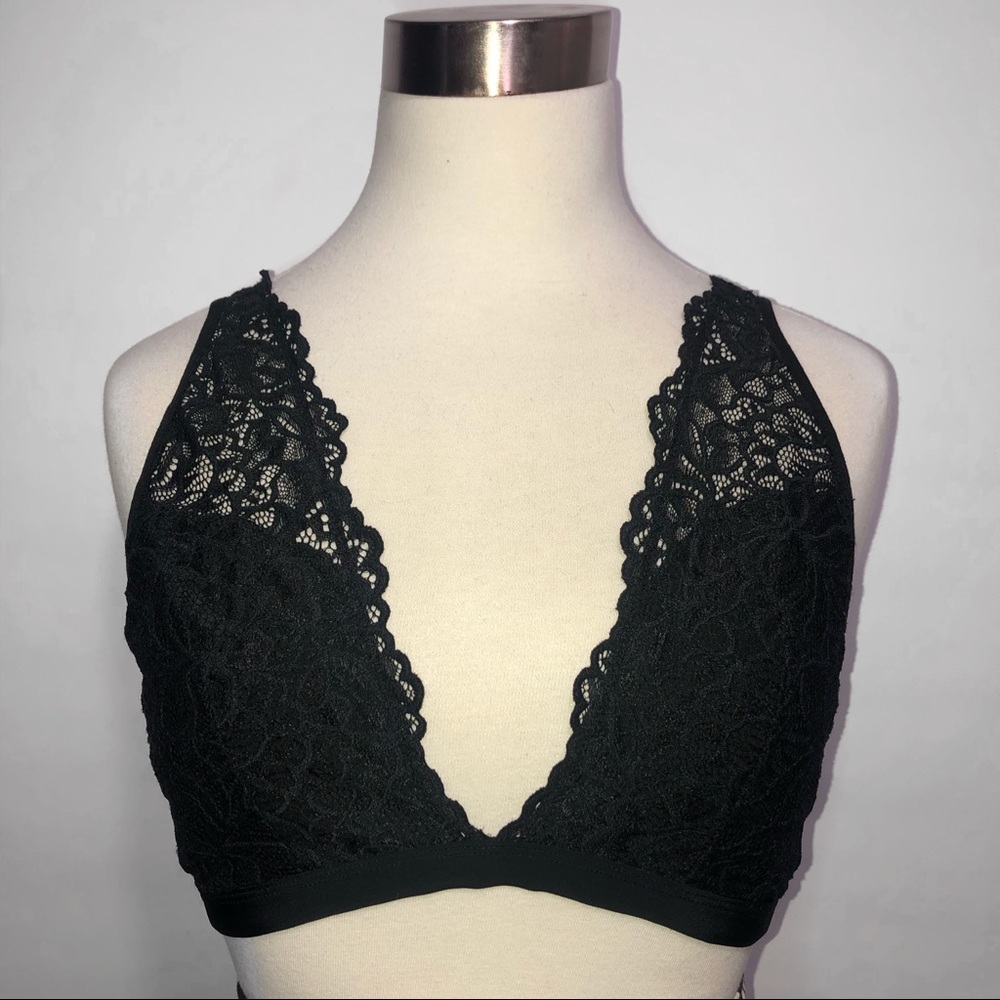 black lace bralette